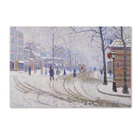 Paul Signac 'Snow Boulevard De Clichy Paris' Canvas Art,22x32